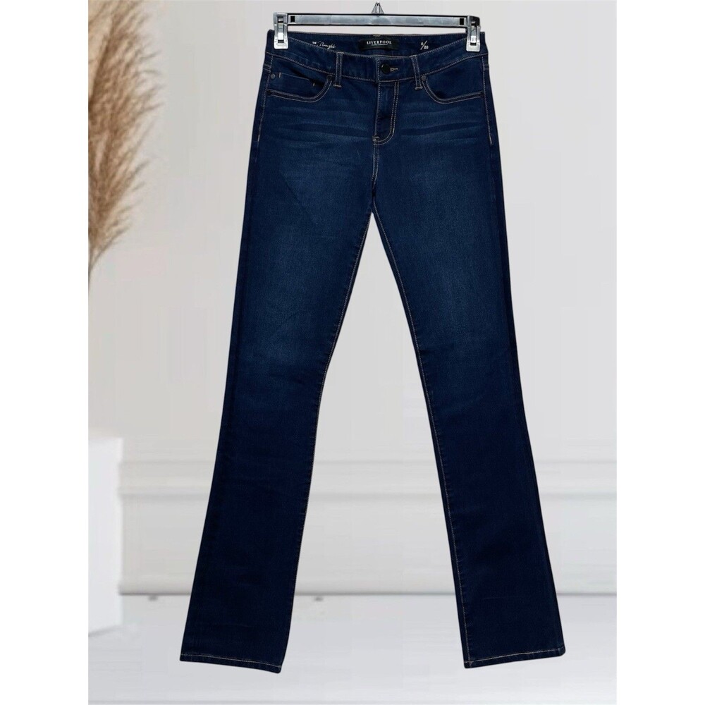 Liverpool The Straight Women’s Size 6/28 Mid-Rise Comfort Stretch Blue Jeans